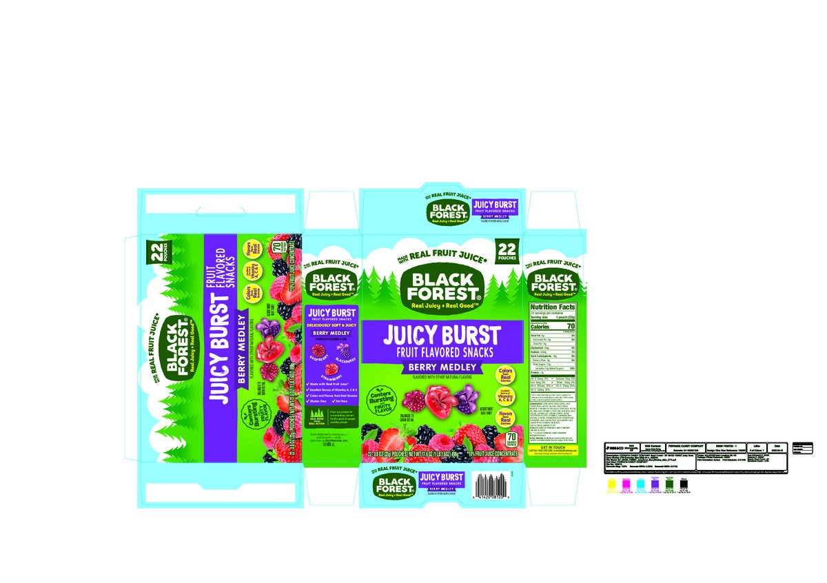 slide 11 of 16, Black Forest Juicy Burst Berry Medley Fruit Flavored Snacks 22 - 0.8 oz Pouches, 22 ct