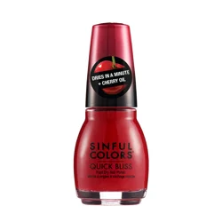 Sinful Colors Quick Bliss Sweet Cheeks (Sheer) 2678 Fast Dry Nail Polish 0.5 fl oz