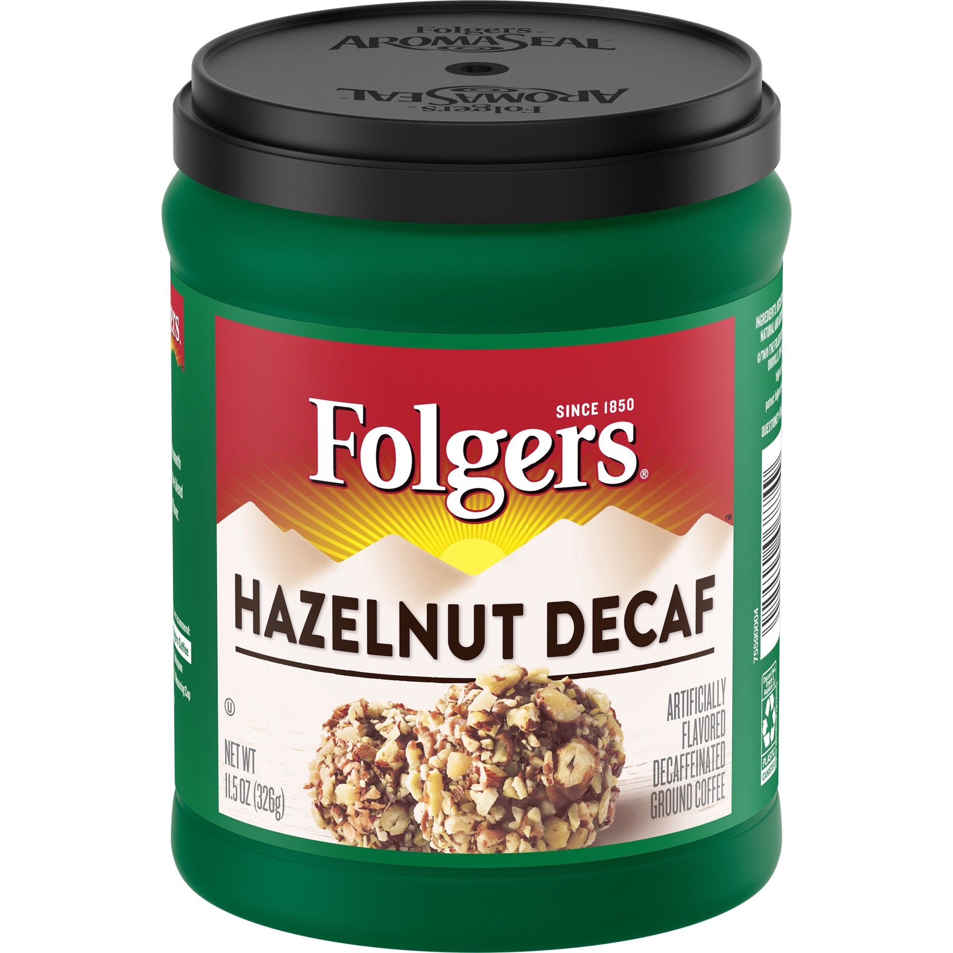 slide 1 of 3, Folgers Hazelnut Decaf Coffee, 11.5 oz