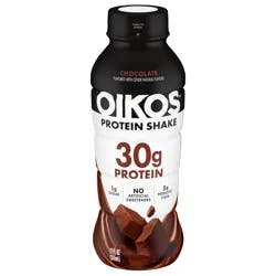 Oikos Protein Shake, Chocolate, 30g Protein, Shelf Stable, 12 Fl Oz Bottle