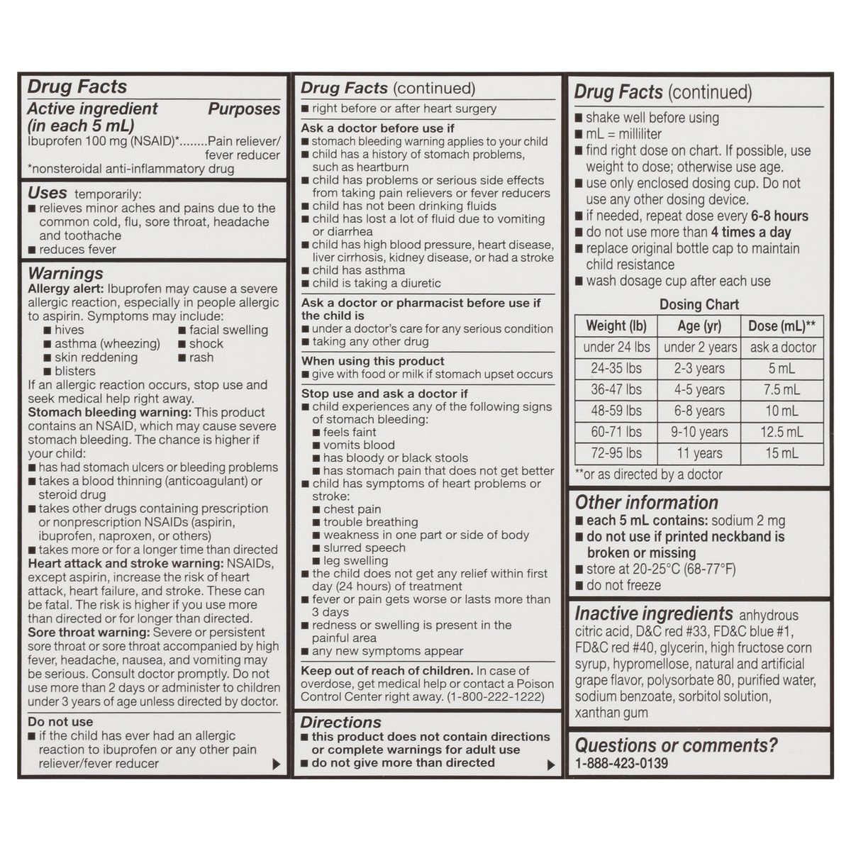 slide 9 of 15, TopCare Childrens Ibuprofen Grape, 4 oz