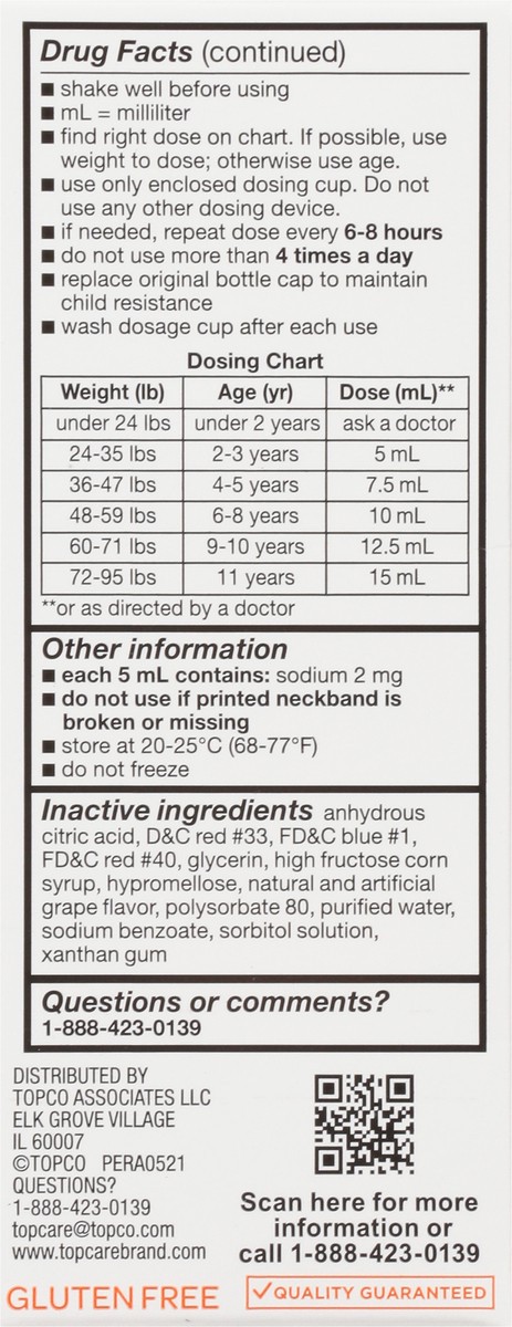 slide 5 of 15, TopCare Childrens Ibuprofen Grape, 4 oz