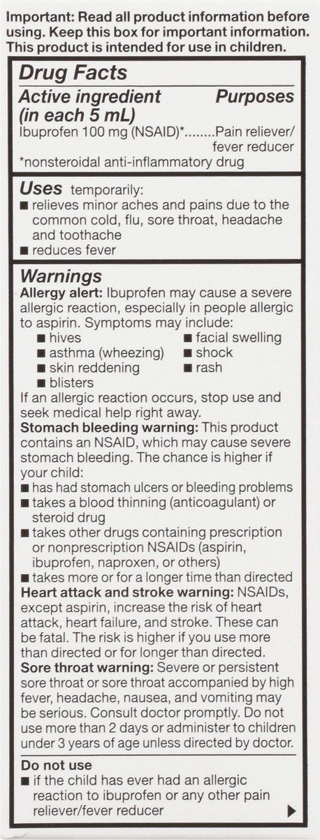 slide 15 of 15, TopCare Childrens Ibuprofen Grape, 4 oz