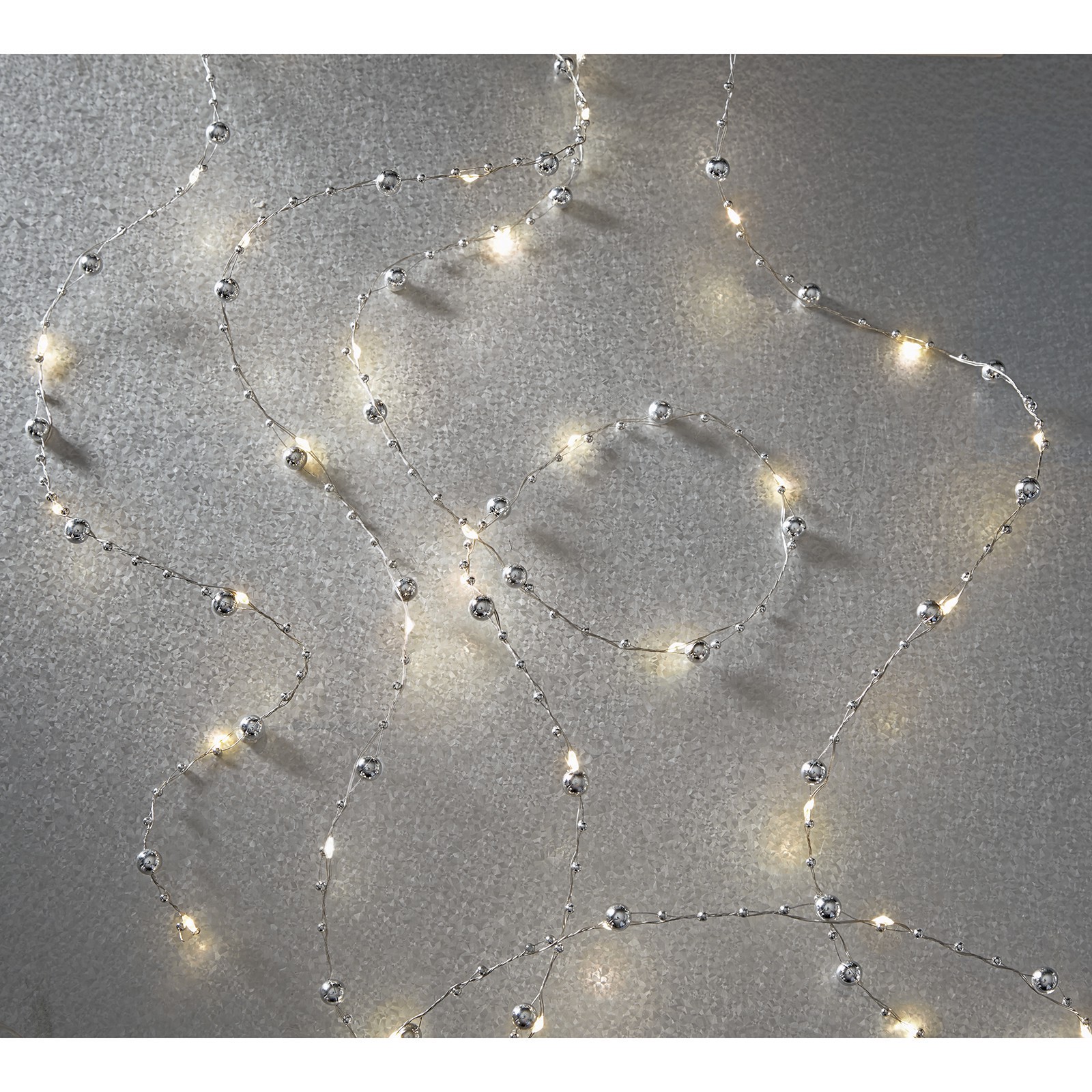 slide 2 of 7, 40ct. Warm White Silver Pearl Led String Lights By Ashland, 40 ct