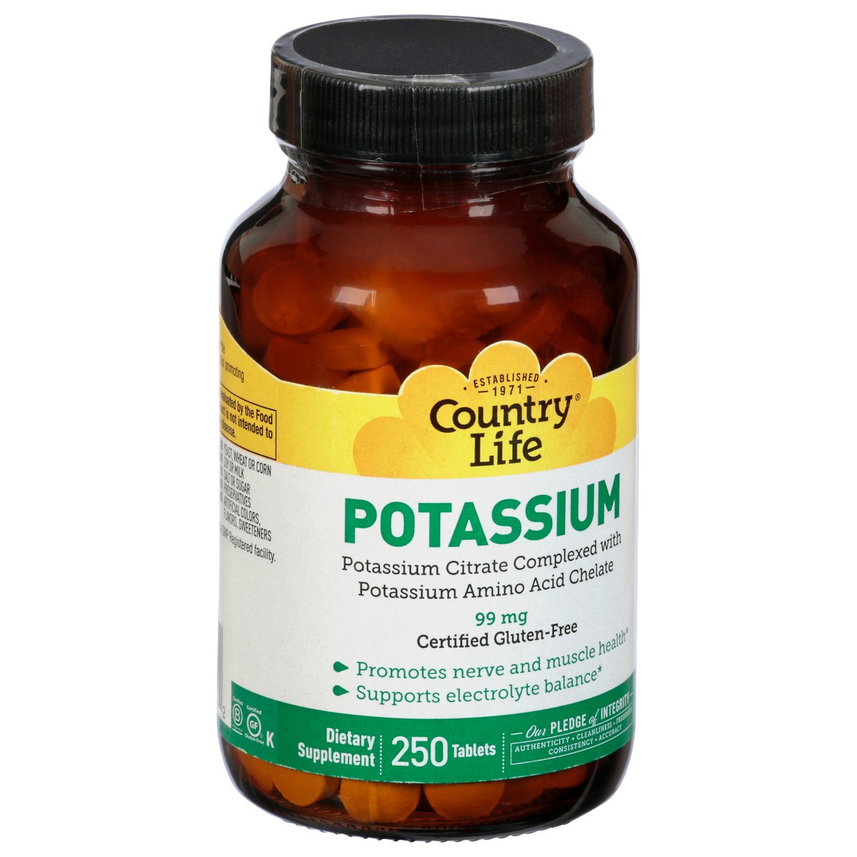 slide 4 of 12, Country Life Potassium, 250 ct