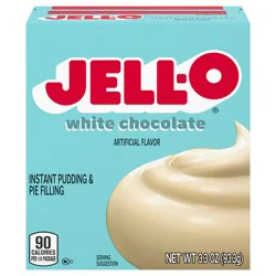 Jell-O White Chocolate Instant Pudding & Pie Filling Mix, 3.3 oz Box