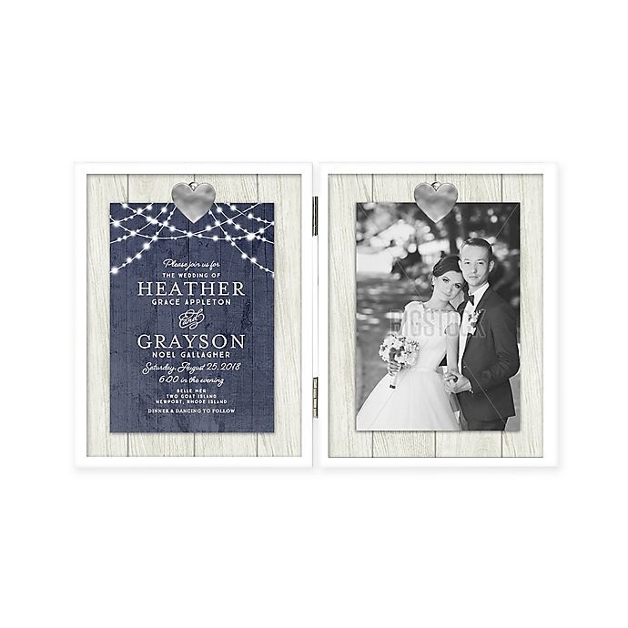 slide 1 of 1, Grasslands Road Double Opening Hinged Photo Frame - White, 5 in x 7 in