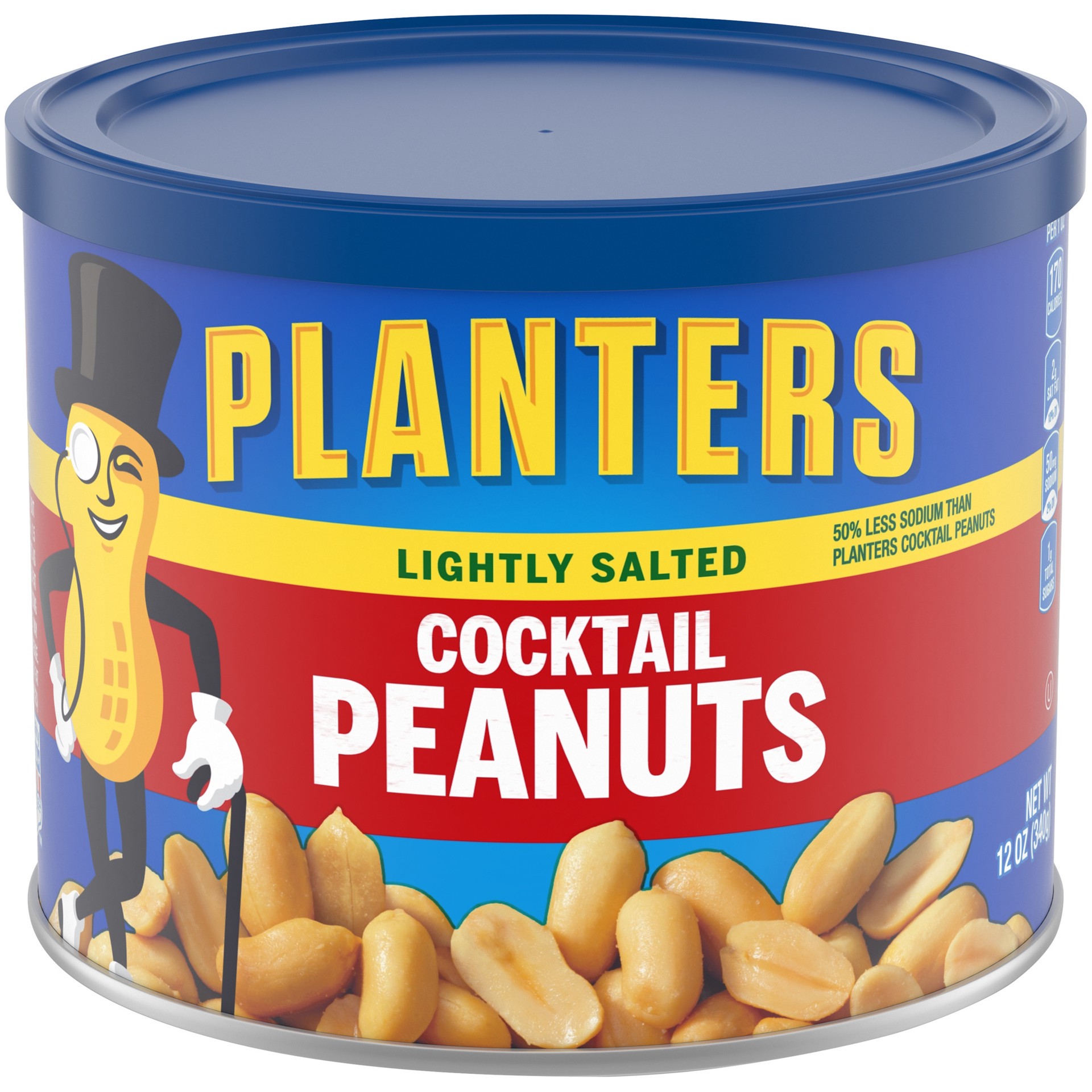 slide 1 of 9, Planters Lightly Salted Cocktail Peanuts 12 oz, 12 oz