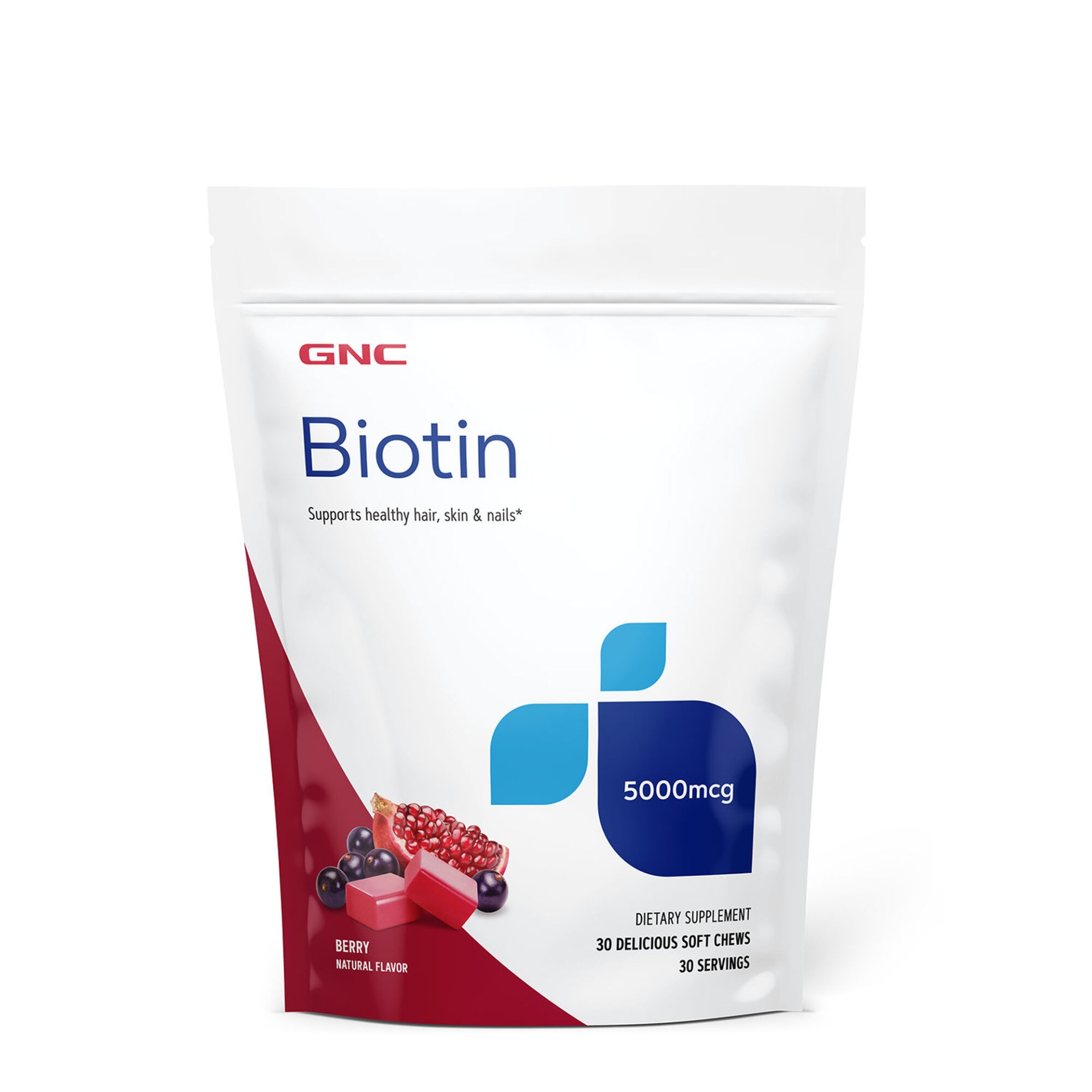 slide 1 of 1, GNC Biotin Soft Chews 5000mcg, 30 ct