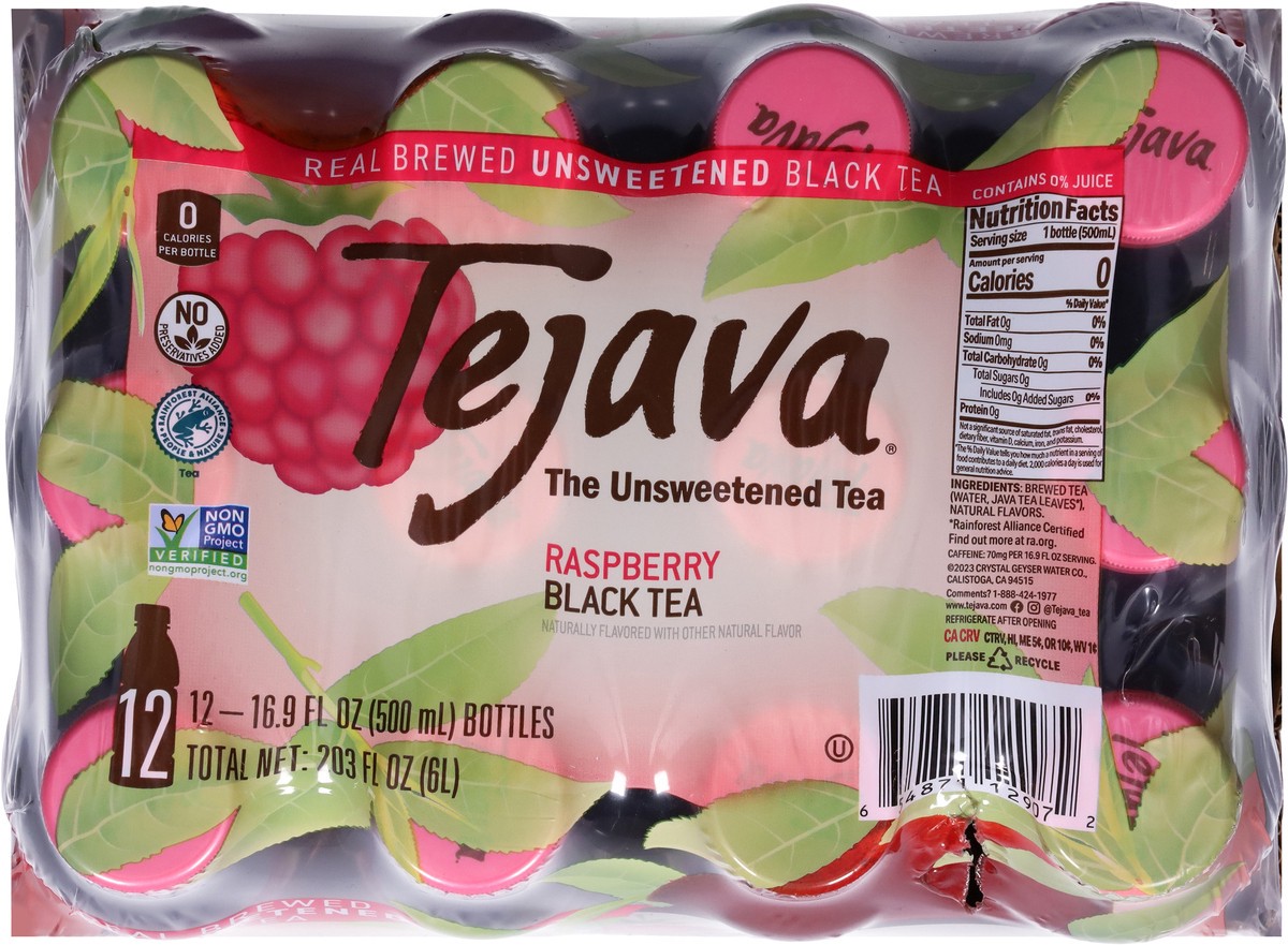 slide 7 of 14, Tejava 12/500mL Tejava Raspberry, 12 ct