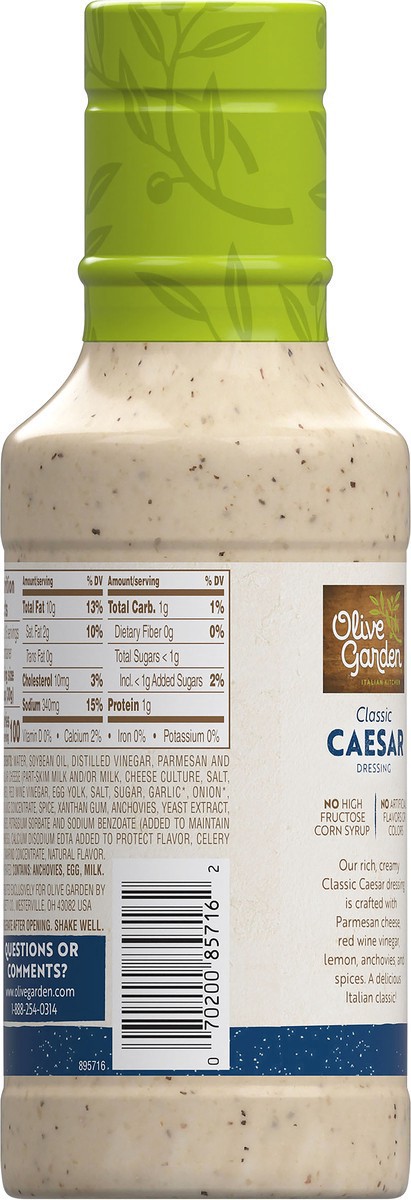 slide 6 of 9, Olive Garden Italian Kitchen Classic Caesar Dressing 16 fl. Oz. Bottle, 16 fl oz