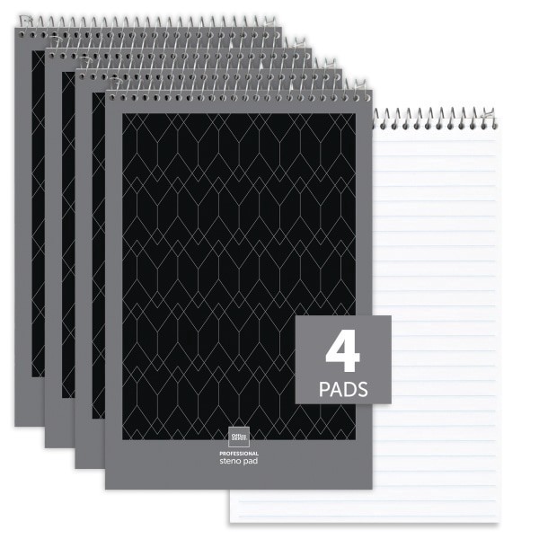 slide 6 of 6, Office Depot® Brand Professional Steno Book, 6"" x 9"", Legal/Wide Ruled, 70 Sheets, White, Pack Of 4, 4 ct