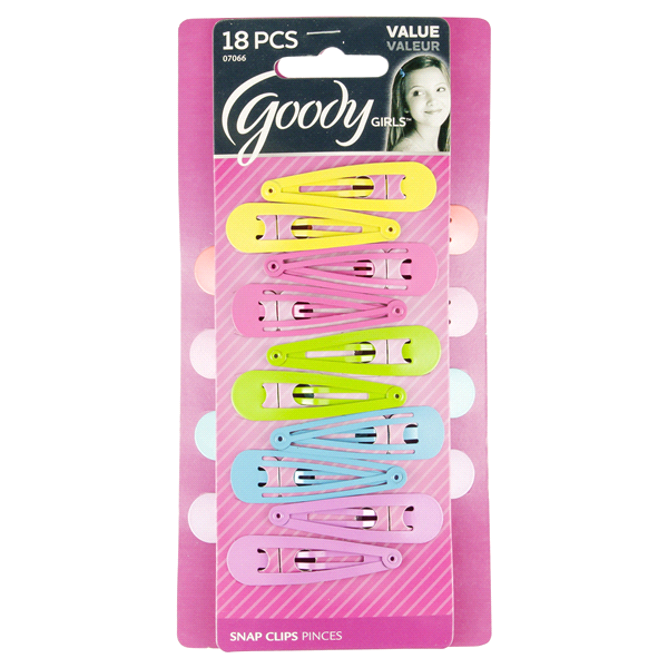 slide 1 of 2, Goody Girls Snap Clips, 18 ct