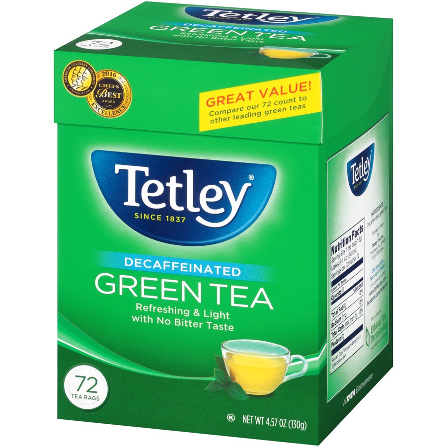 slide 3 of 8, Tetley Natural Green Tea with Lemon - 72 ct, 72 ct