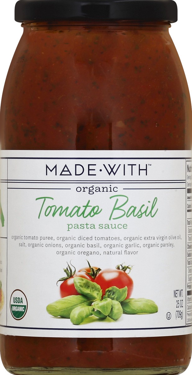 slide 2 of 2, Made With Organic Tomato Basil Pasta Sauce, 25 oz