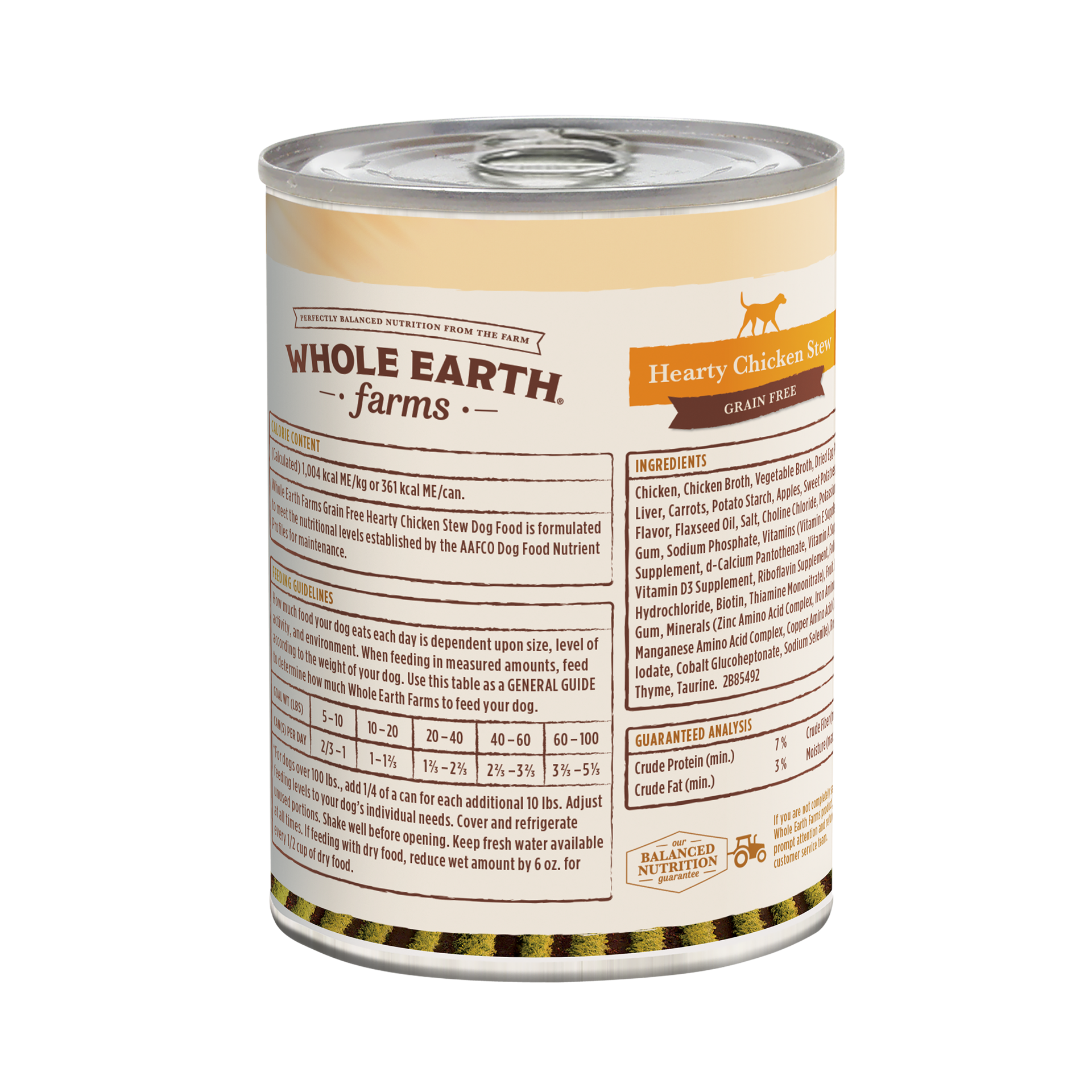 slide 3 of 4, Whole Earth Farms Grain Free Hearty Chicken Stew Canned Dog Food - 12.7 oz Can, 12.7 oz