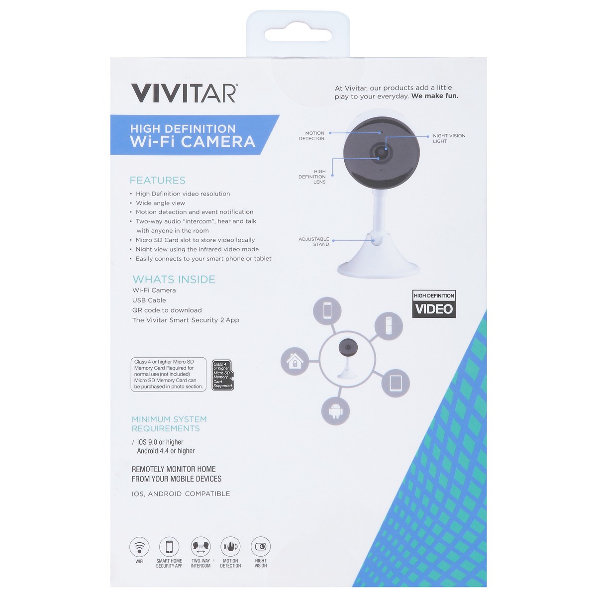 slide 2 of 12, Vivitar High Definition Smart Security Wi-Fi Camera 1 ea, 1 ct