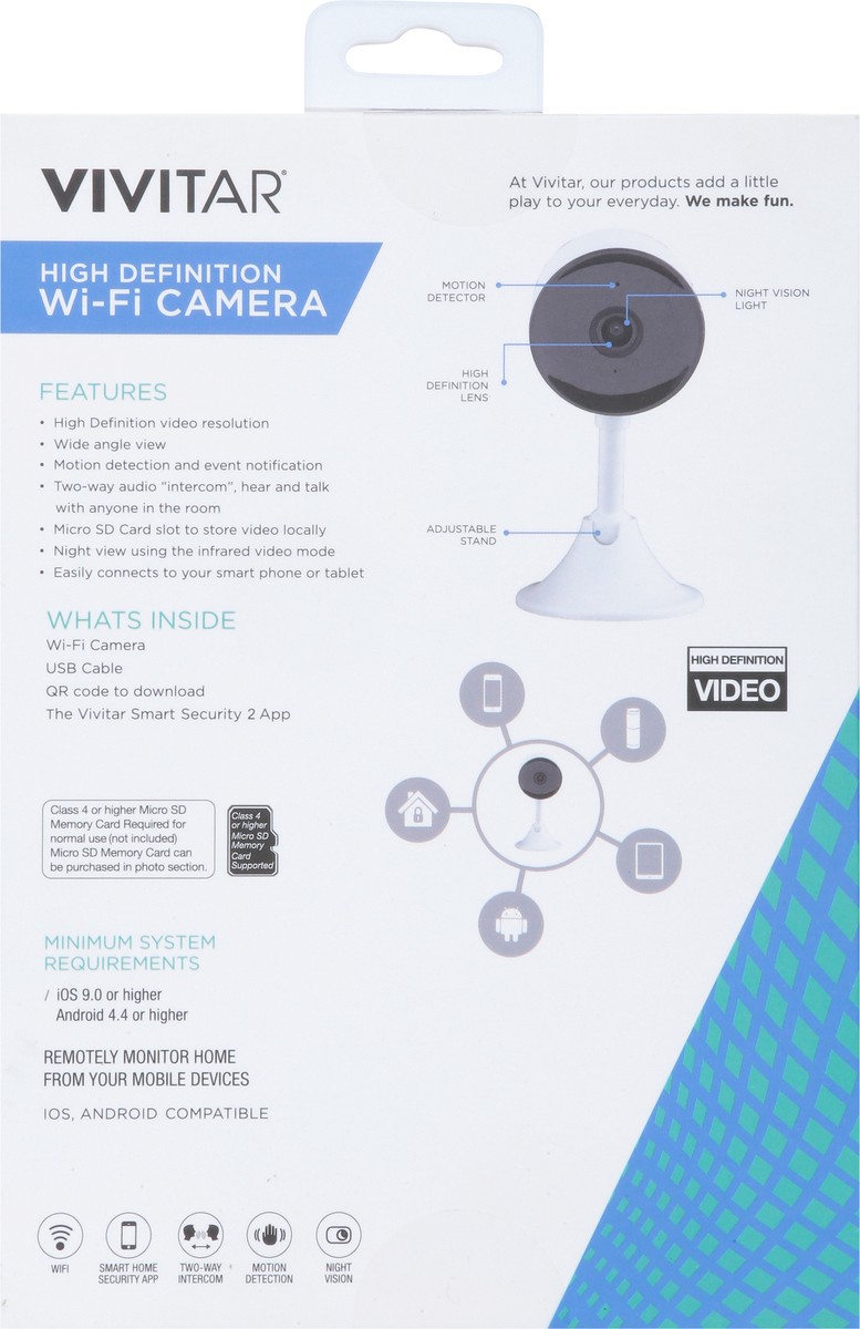 slide 6 of 12, Vivitar High Definition Smart Security Wi-Fi Camera 1 ea, 1 ct