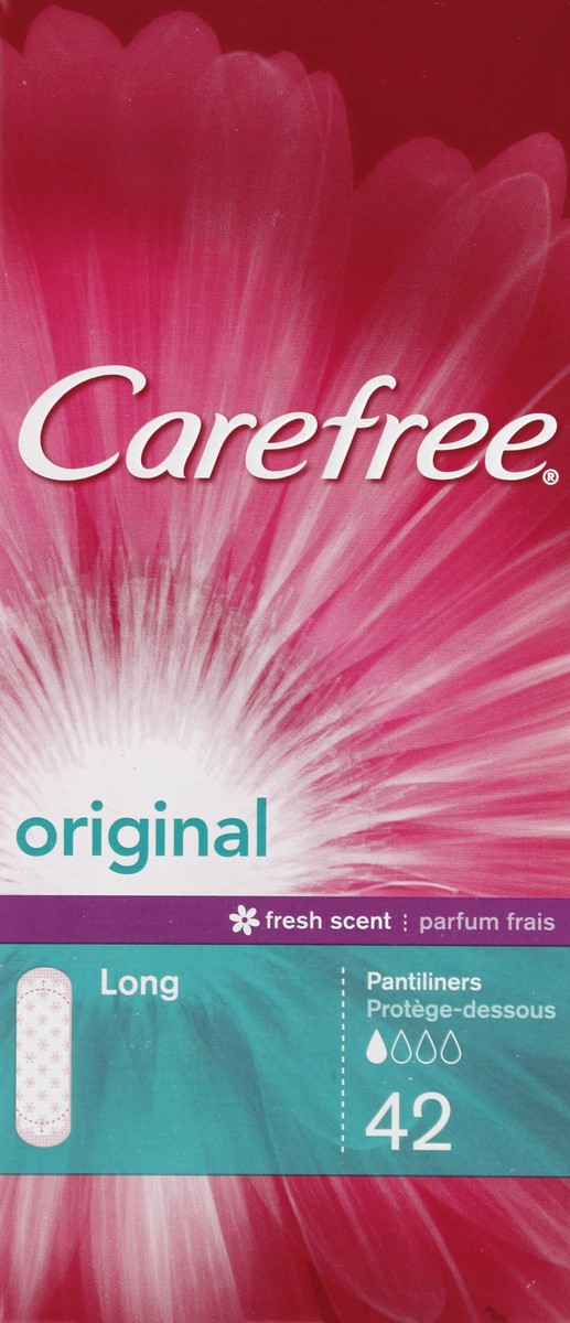 slide 5 of 6, Carefree Original Pantiliners Fresh Scent Long - 42 Count, 42 ct