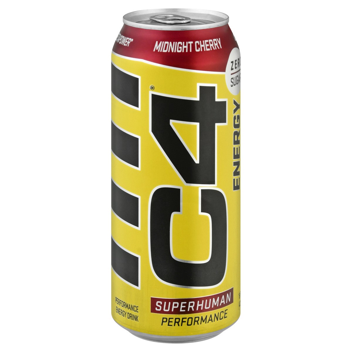 slide 12 of 12, C4 Energy, C4 Energy - Yellow Can, Carbonated, Midnight Cherry, 16 oz