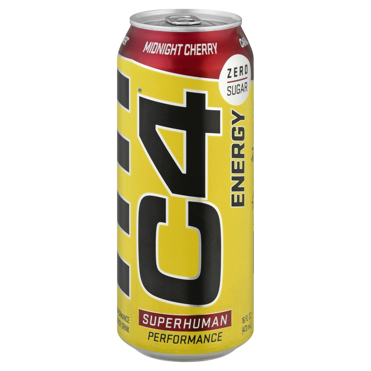 slide 1 of 12, C4 Energy, C4 Energy - Yellow Can, Carbonated, Midnight Cherry, 16 oz