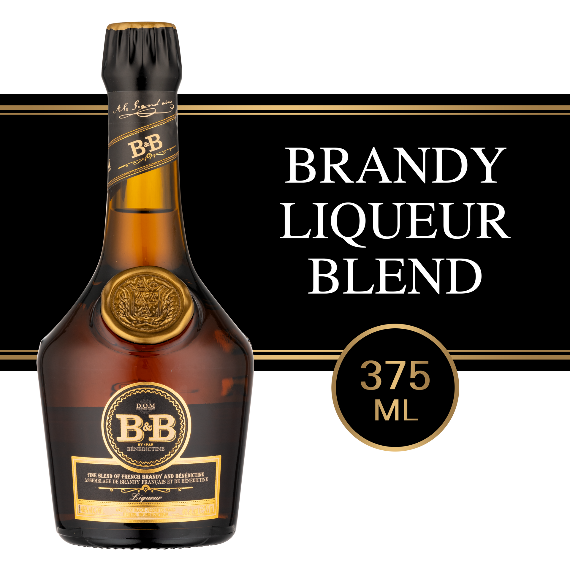 slide 1 of 5, Bénédictine B&B Liqueur By Benedictine 40% 37.5Cl/375Ml, 375 ml