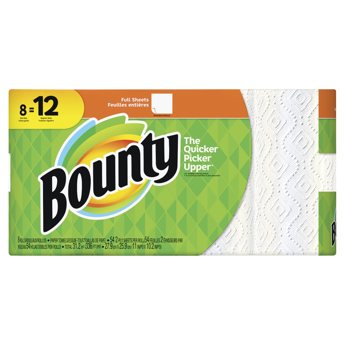 slide 1 of 4, Bounty Full Sheet Paper Towels, 8 ct