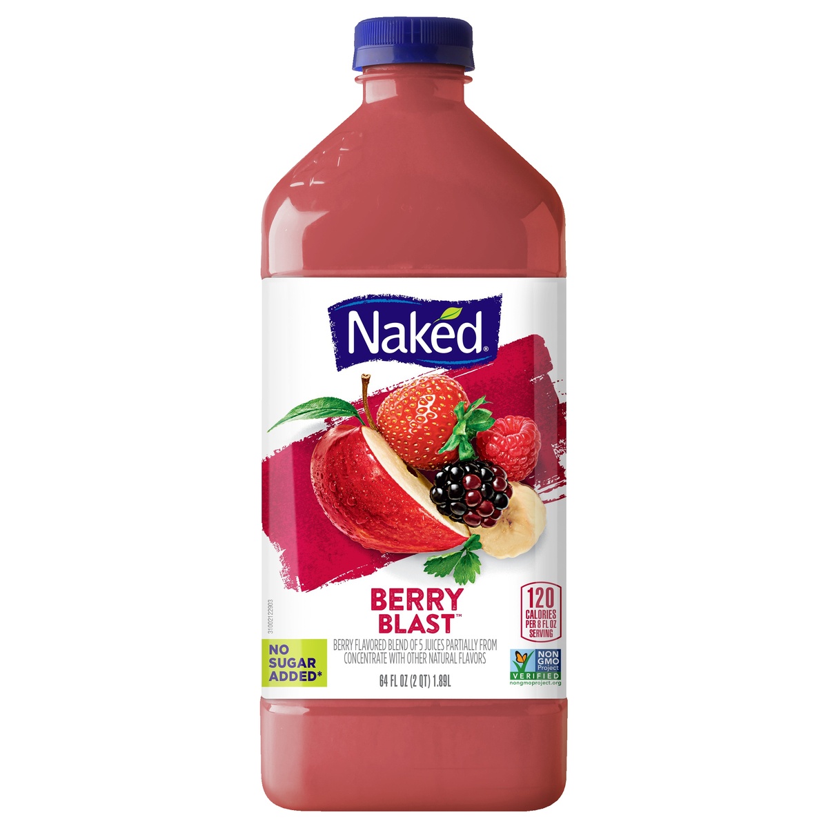 slide 1 of 3, Naked Juice Berry Blast 100% Juice Smoothie, 64 oz