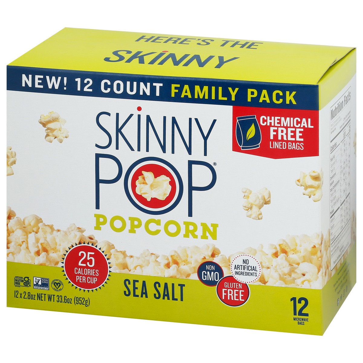 slide 11 of 15, SkinnyPop Family Pack Sea Salt Popcorn 12 - 2.8 oz Bags, 12 ct