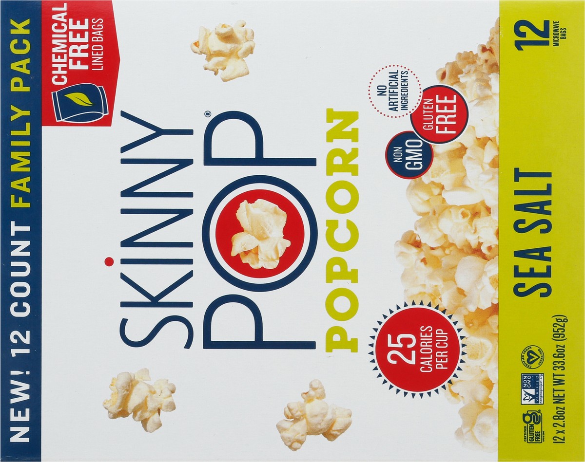 slide 14 of 15, SkinnyPop Family Pack Sea Salt Popcorn 12 - 2.8 oz Bags, 12 ct