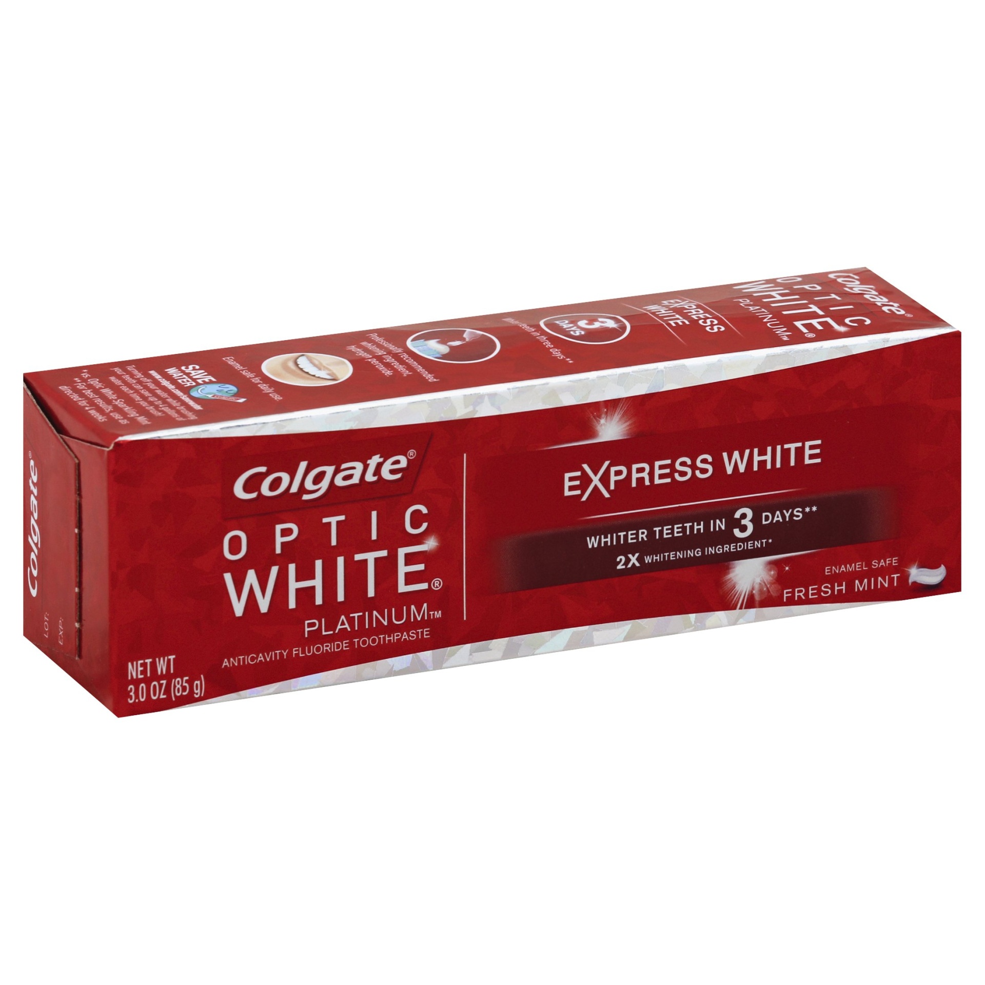 slide 1 of 1, Colgate Optic White Platinum Express White Whitening Toothpaste, 3 oz
