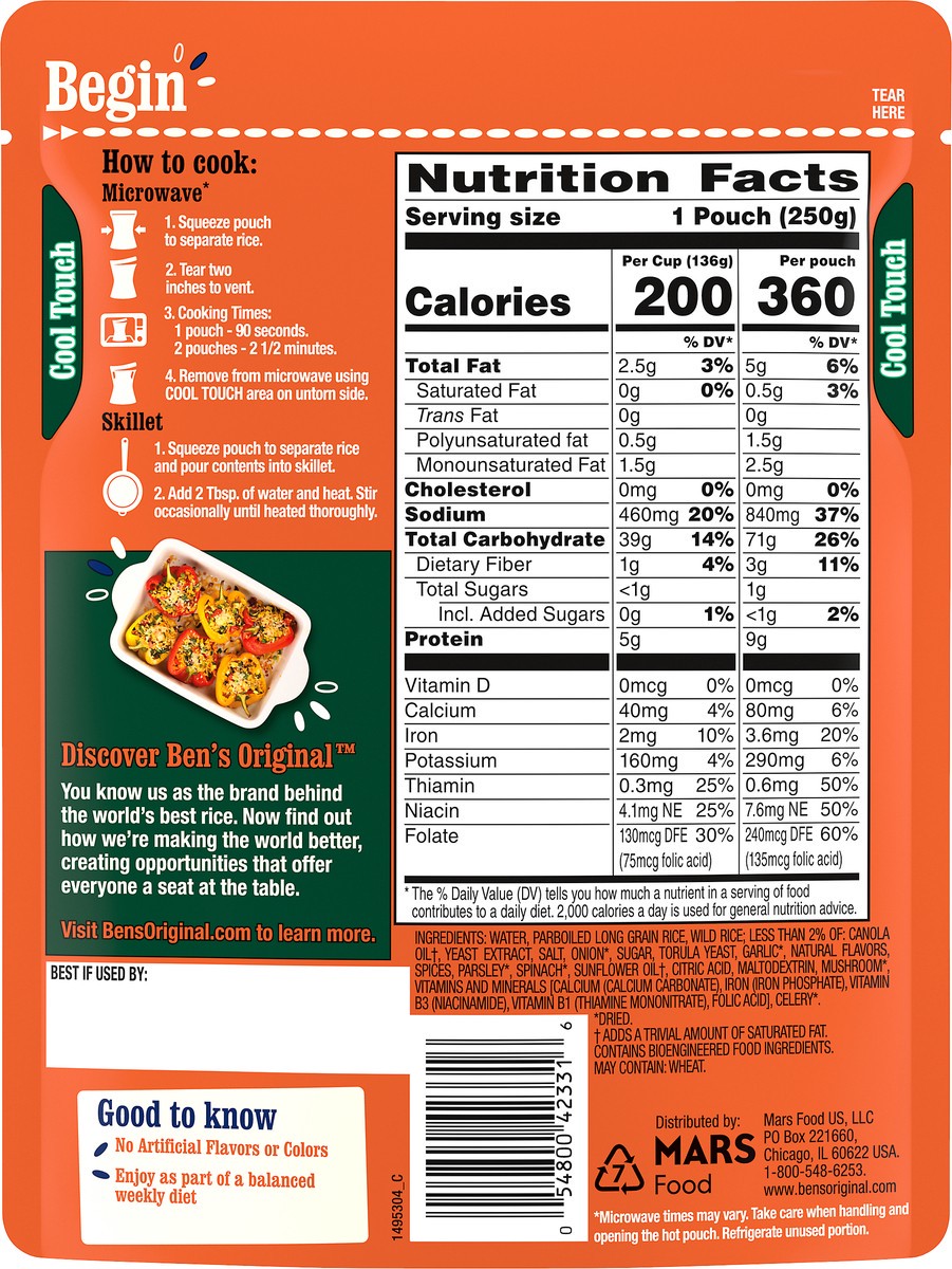 slide 9 of 13, Ben's Original Rice, Long Grain & Wild, 8.8 oz