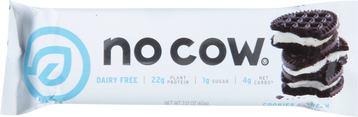 slide 10 of 13, No Cow Dairy Free Cookies 'N Cream Protein Bar 2.12 oz, 2.12 oz