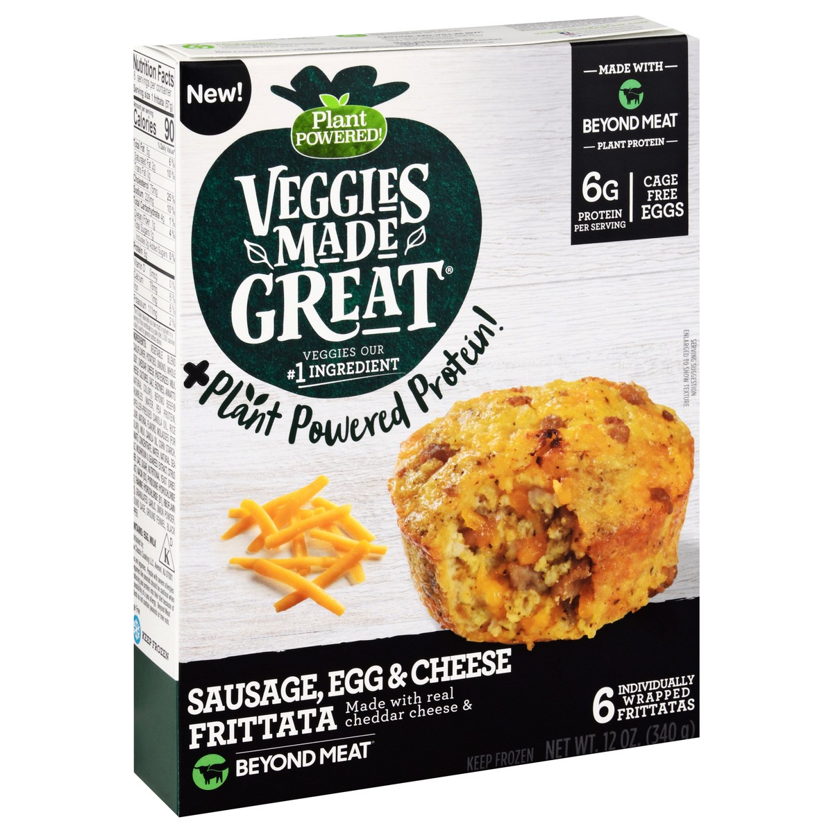 slide 2 of 9, Veggies Made Great Garden Lites Egg Chees, 1 ct