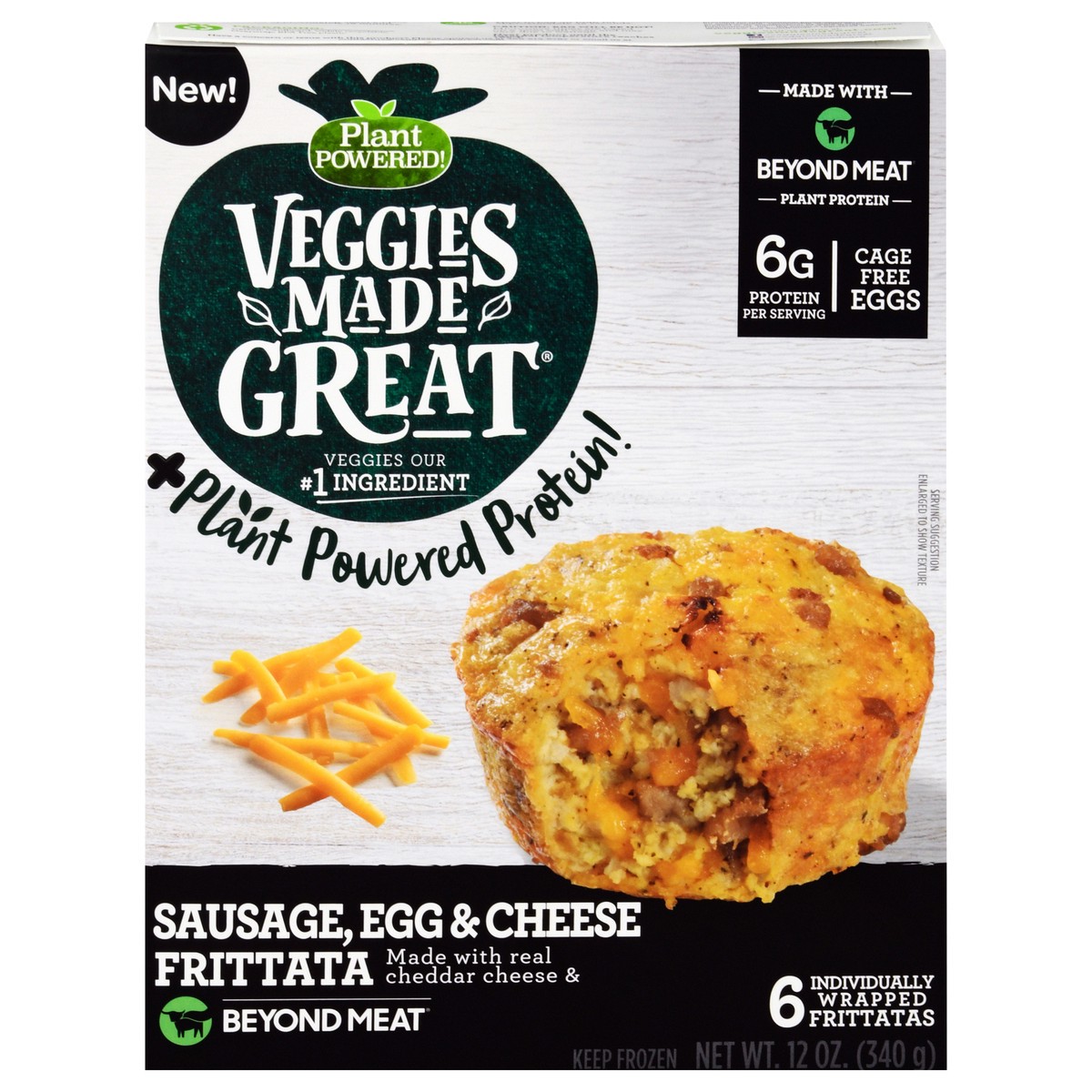 slide 1 of 9, Veggies Made Great Garden Lites Egg Chees, 1 ct