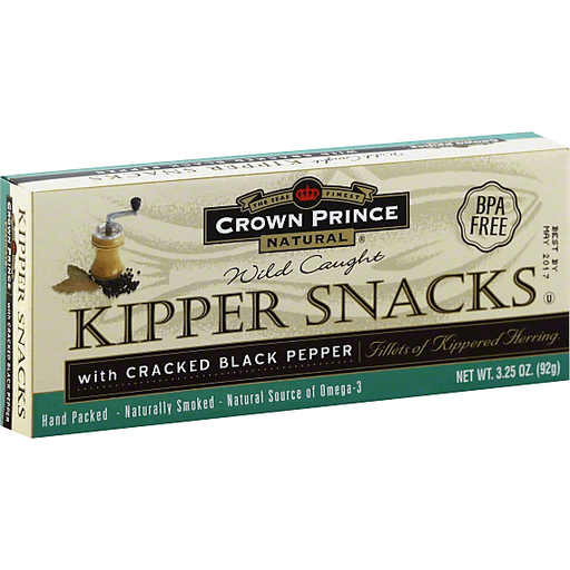 slide 2 of 2, Crown Prince Cracked Black Pepper Kipper Snacks, 3.25 oz