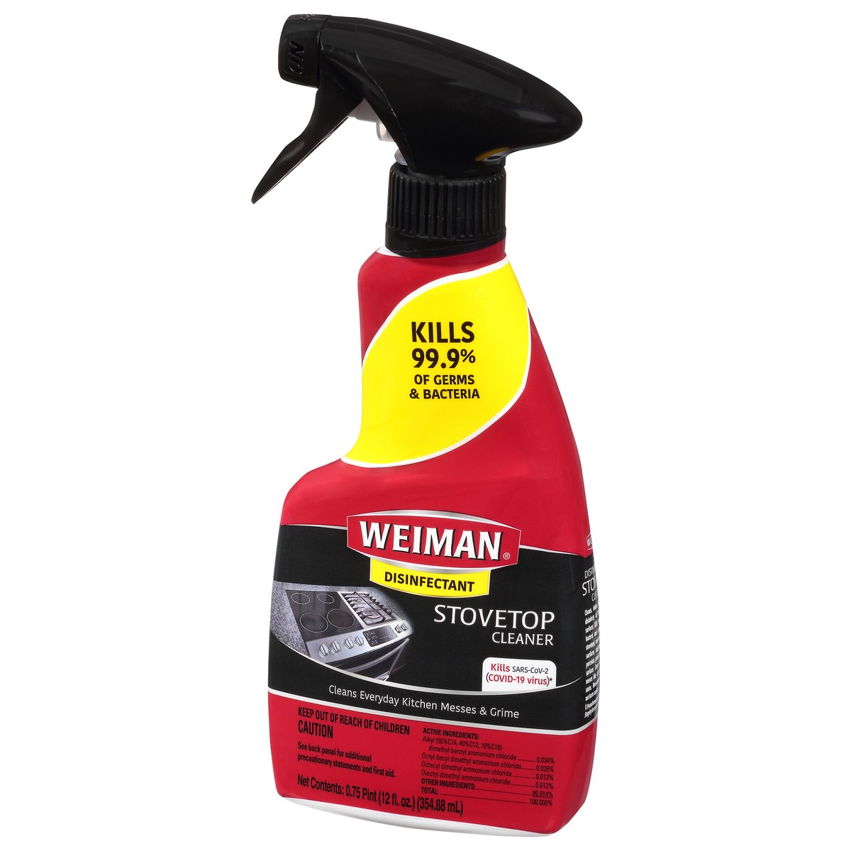 slide 6 of 9, Weiman Disinfectant Stovetop Cleaner 12 fl oz, 12 fl oz