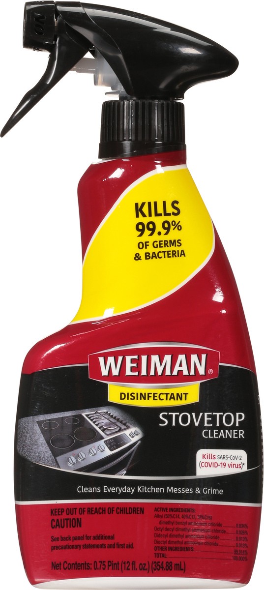 slide 5 of 9, Weiman Disinfectant Stovetop Cleaner 12 fl oz, 12 fl oz