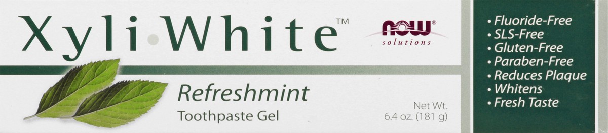 slide 1 of 4, Now Naturals Refreshmint Toothpaste Gel 6.4 oz, 6.4 oz