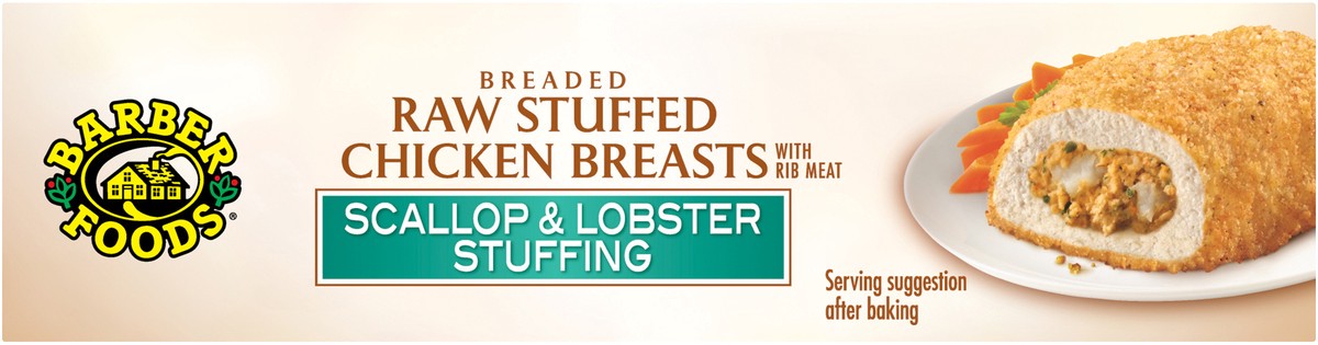 slide 5 of 8, Barber Foods Stuffed Chicken Breasts Scallop Lobster, 2 Count, 283.50 g