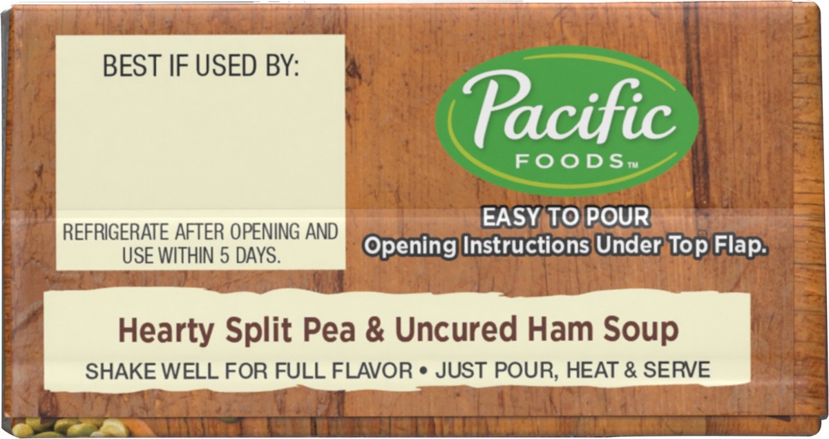 slide 3 of 8, Pacific Foods Split Pea & Uncured Ham Soup, 17oz, 17 oz