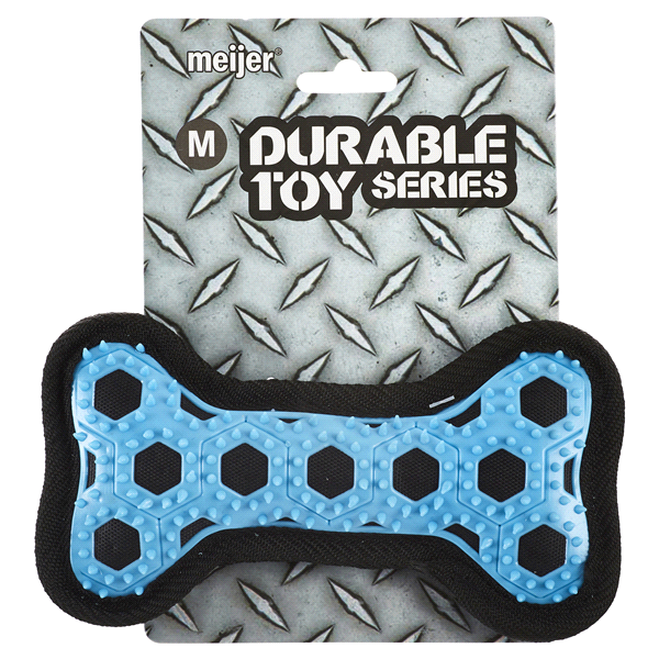 slide 1 of 1, Meijer Spiky Slim Bone Dog Toy Medium Assorted, 1 ct