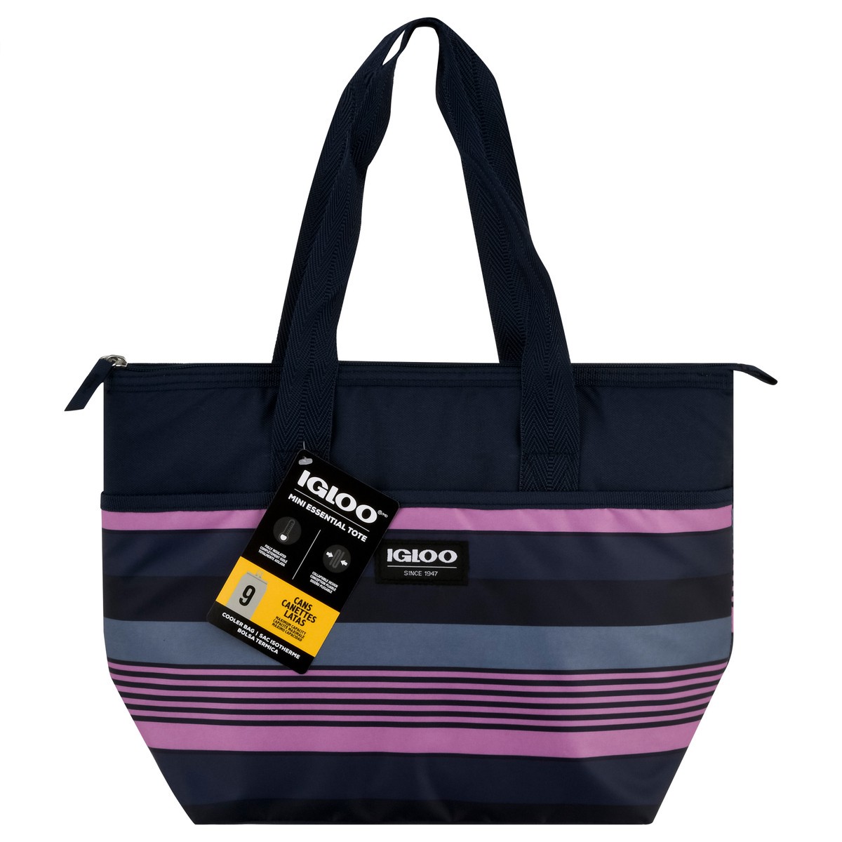 Igloo Navy Stripes Mini Essential Tote Cooler Bag 1 ea 1 ct Shipt