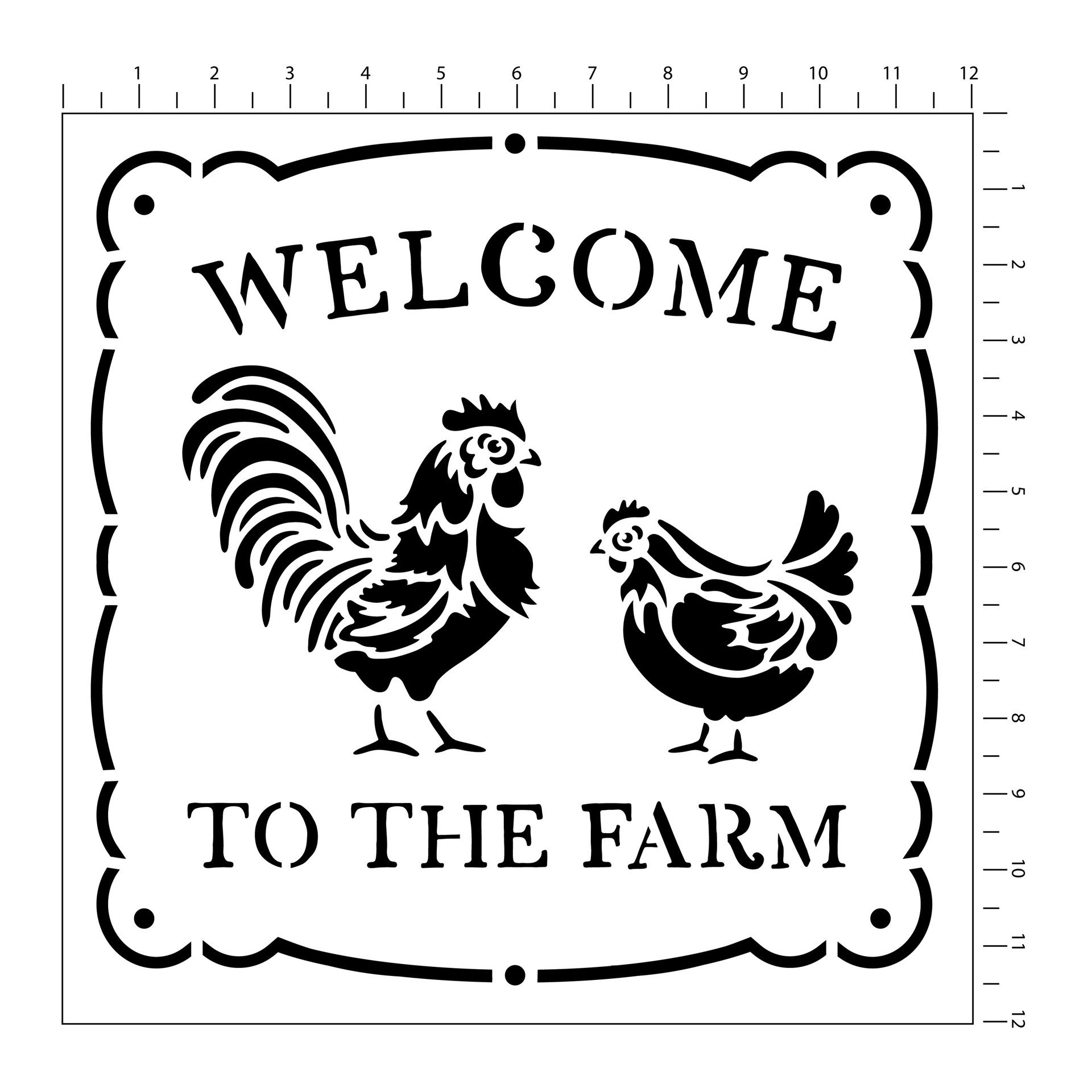 slide 3 of 4, Farmhouse Stencils By Craft Smart, 12" X 12", 12 in x 12 in