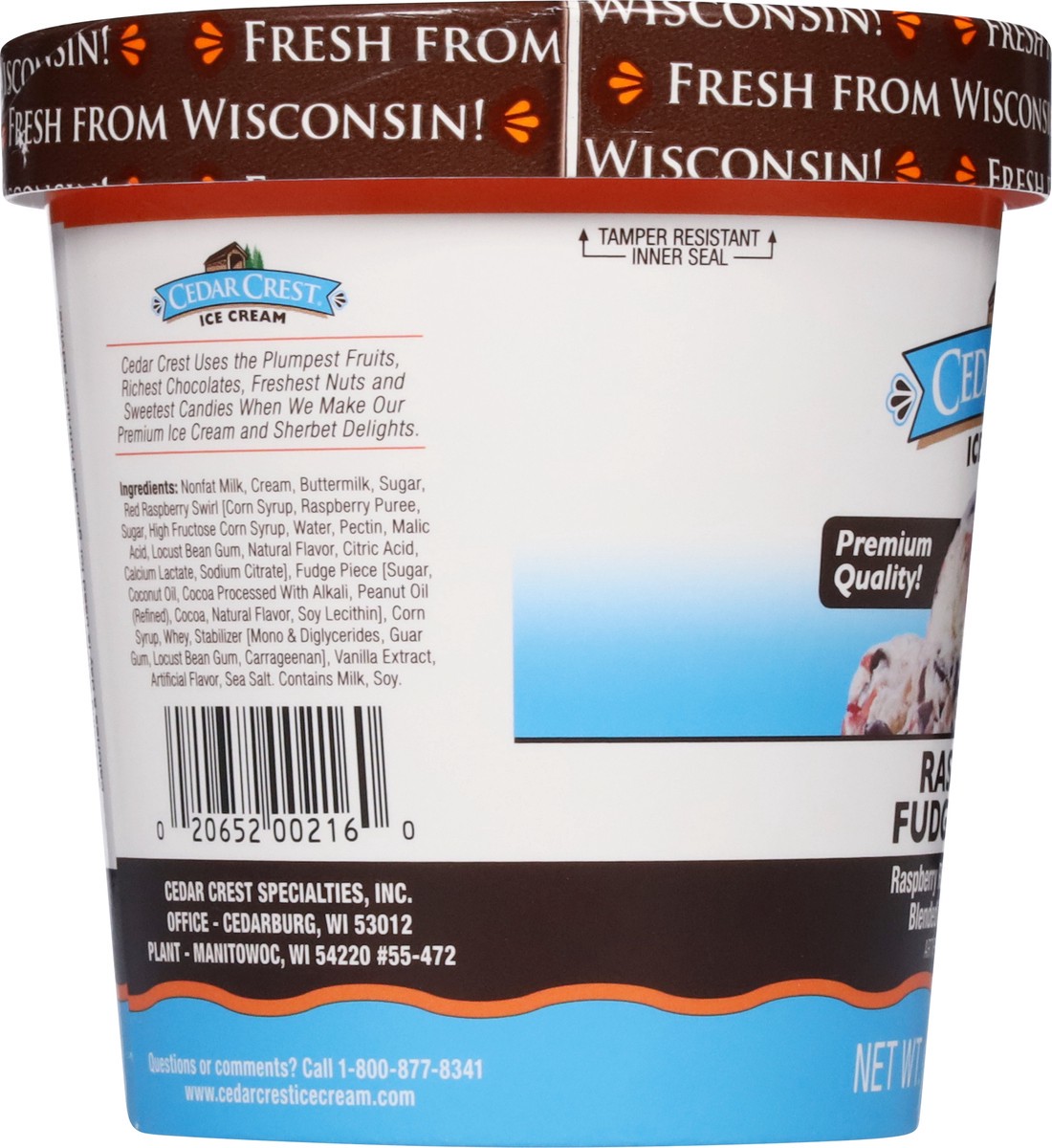 slide 14 of 14, Cedar's Cedar Crest Raspberry Fudge Chunk, 16 oz