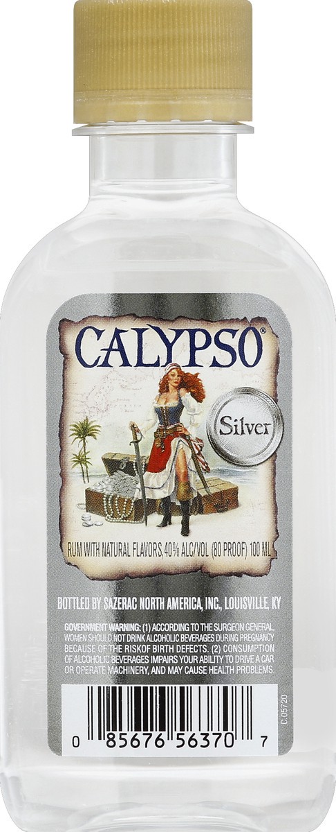 slide 1 of 2, Calypso Silver Rum 100ml 80 Proof, 100 ml