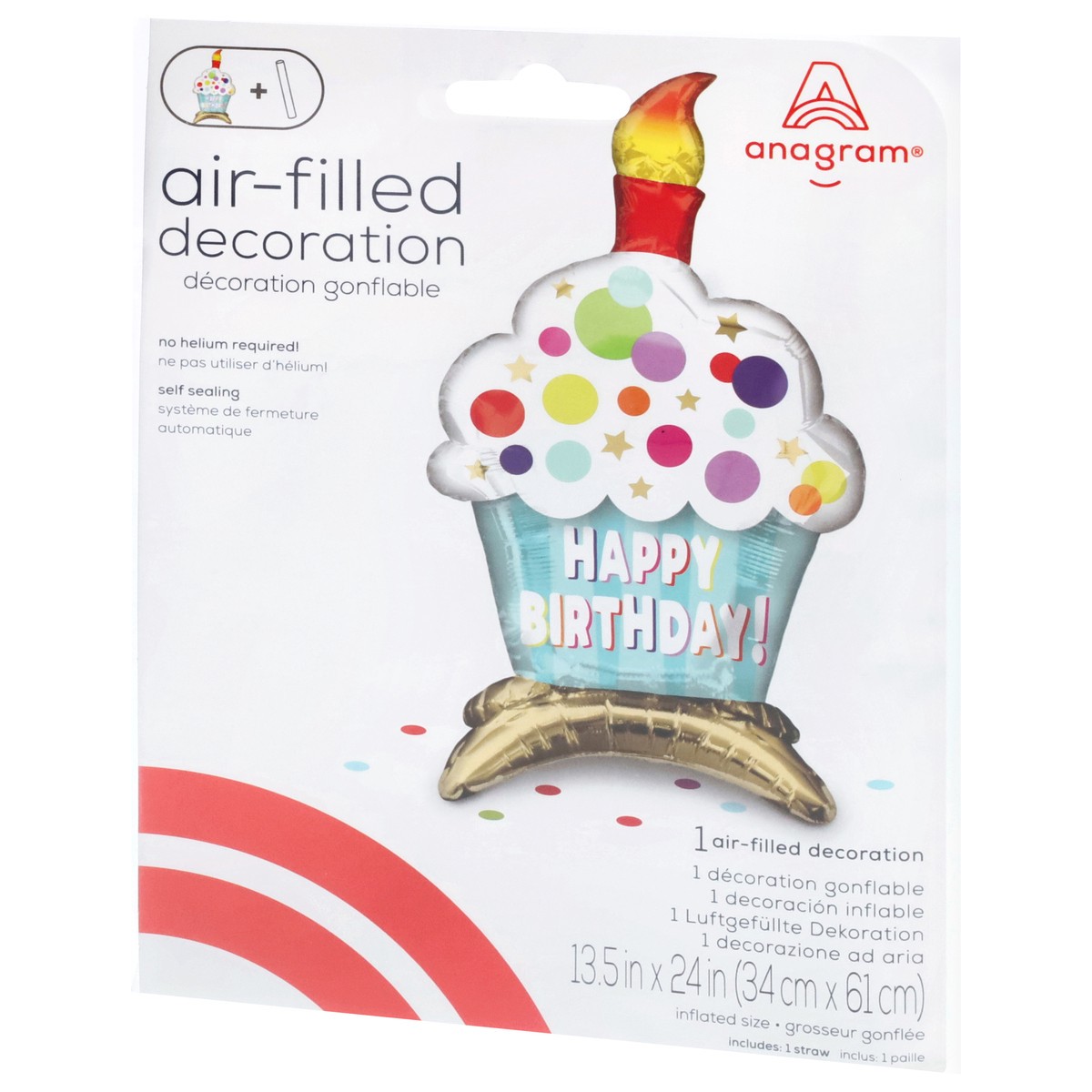 slide 4 of 4, Anagram Birthday Air-Filled Decoration 1 Each, 1 ct