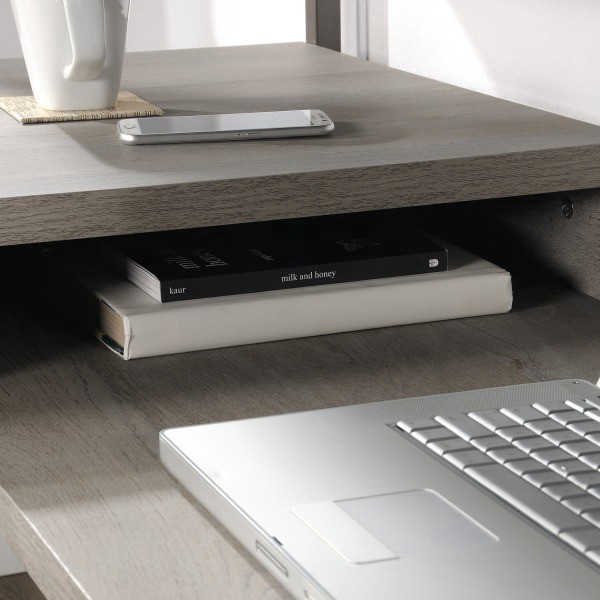slide 2 of 10, Sauder® Manhattan Gate 61""W L-Shape Computer Desk With Wireless Charger, Mystic Oak, 1 ct