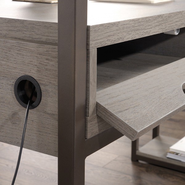 slide 9 of 10, Sauder® Manhattan Gate 61""W L-Shape Computer Desk With Wireless Charger, Mystic Oak, 1 ct