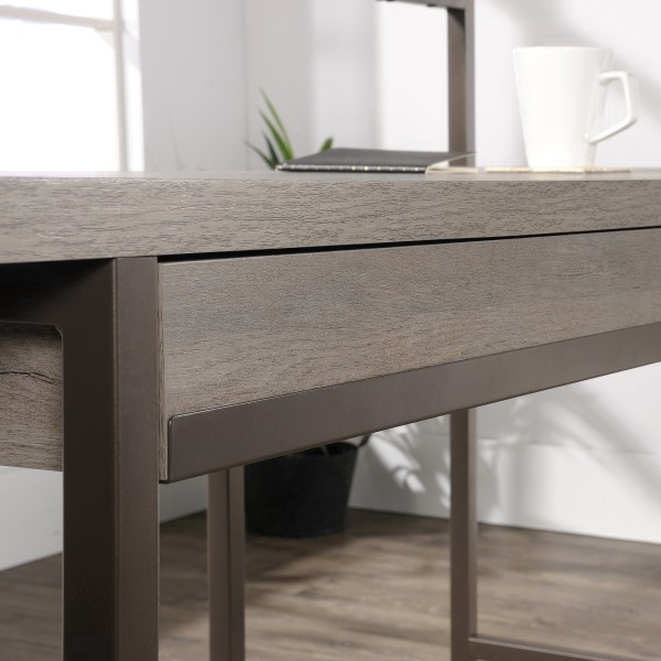 slide 7 of 10, Sauder® Manhattan Gate 61""W L-Shape Computer Desk With Wireless Charger, Mystic Oak, 1 ct